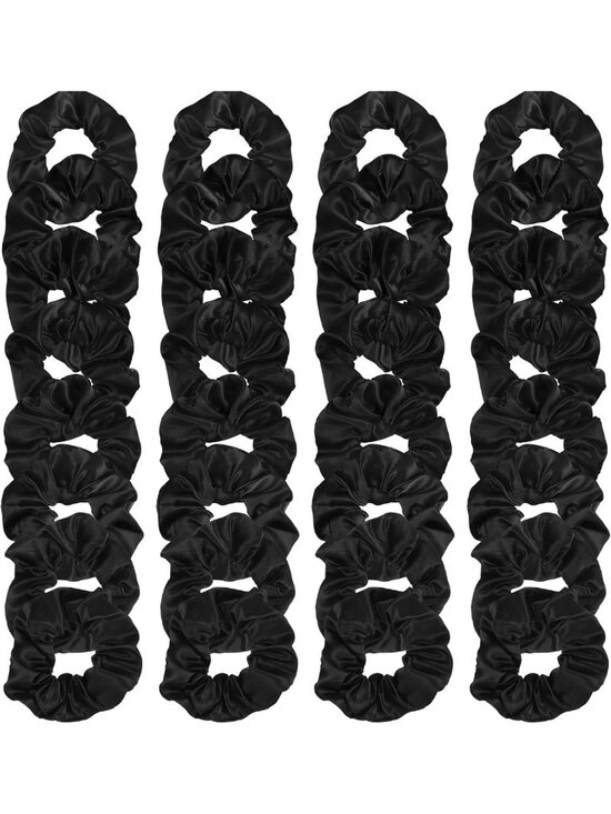 200 Satin Hair Scrunchies - Bulk Ponytail Holders, Solid Colors, Hair Ties for main image 7